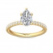 FlyerFit® 14K Yellow Gold Micropave Engagement Ring