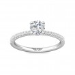 FlyerFit® Platinum Micropave Engagement Ring