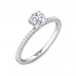 FlyerFit® Platinum Micropave Engagement Ring