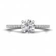 FlyerFit® Platinum Micropave Engagement Ring