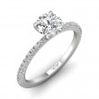 FlyerFit® Platinum Micropave Engagement Ring