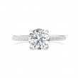 FlyerFit® 14K White Gold Micropave Engagement Ring