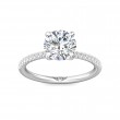 FlyerFit® 14K White Gold Micropave Engagement Ring