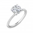 FlyerFit® 14K White Gold Micropave Engagement Ring