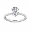 FlyerFit® 14K White Gold Micropave Engagement Ring