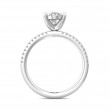 FlyerFit® 14K White Gold Micropave Engagement Ring