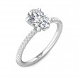 FlyerFit® 14K White Gold Micropave Engagement Ring