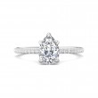 FlyerFit® 18K White Gold Micropave Engagement Ring