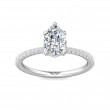 FlyerFit® 18K White Gold Micropave Engagement Ring