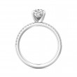 FlyerFit® 18K White Gold Micropave Engagement Ring