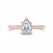 FlyerFit® 18K Pink Gold Micropave Engagement Ring