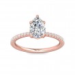 FlyerFit® 18K Pink Gold Micropave Engagement Ring