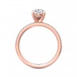 FlyerFit® 18K Pink Gold Micropave Engagement Ring