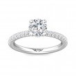 FlyerFit® 18K White Gold Micropave Engagement Ring