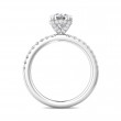 FlyerFit® 18K White Gold Micropave Engagement Ring