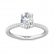 FlyerFit® 18K White Gold Micropave Engagement Ring