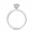 FlyerFit® 18K White Gold Micropave Engagement Ring