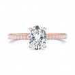 FlyerFit® 14K Pink Gold Micropave Engagement Ring