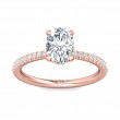 FlyerFit® 14K Pink Gold Micropave Engagement Ring