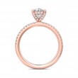 FlyerFit® 14K Pink Gold Micropave Engagement Ring