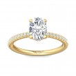 FlyerFit® 14K Yellow Gold Micropave Engagement Ring