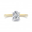 FlyerFit® 14K Yellow and 14K White Gold Micropave Engagement Ring