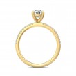 FlyerFit® 18K Yellow Gold Micropave Engagement Ring