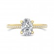 FlyerFit® 14K Yellow Gold Micropave Engagement Ring