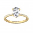 FlyerFit® 14K Yellow Gold Micropave Engagement Ring