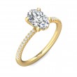 FlyerFit® 14K Yellow Gold Micropave Engagement Ring