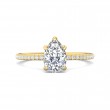 FlyerFit® 14K Yellow Gold Micropave Engagement Ring