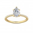 FlyerFit® 14K Yellow Gold Micropave Engagement Ring