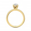 FlyerFit® 14K Yellow Gold Micropave Engagement Ring