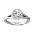 FlyerFit® Platinum Split Shank Engagement Ring