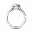 FlyerFit® Platinum Split Shank Engagement Ring