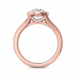 FlyerFit® 18K Pink Gold Split Shank Engagement Ring