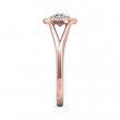 FlyerFit® 18K Pink Gold Split Shank Engagement Ring