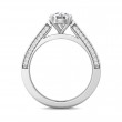 FlyerFit® 18K White Gold Micropave Engagement Ring