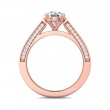 FlyerFit® 14K Pink Gold Micropave Engagement Ring