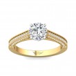 FlyerFit® 14K Yellow and 14K White Gold Micropave Engagement Ring