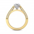 FlyerFit® 14K Yellow and 14K White Gold Micropave Engagement Ring