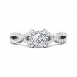 FlyerFit® 14K White Gold Split Shank Engagement Ring