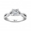 FlyerFit® 14K White Gold Split Shank Engagement Ring