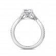 FlyerFit® 14K White Gold Split Shank Engagement Ring