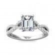 FlyerFit® 14K White Gold Split Shank Engagement Ring