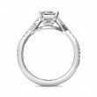 FlyerFit® 14K White Gold Split Shank Engagement Ring