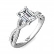 FlyerFit® 14K White Gold Split Shank Engagement Ring