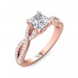 FlyerFit® 14K Pink Gold Split Shank Engagement Ring