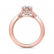 FlyerFit® 18K Pink Gold Split Shank Engagement Ring