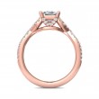 FlyerFit® 14K Pink Gold Split Shank Engagement Ring